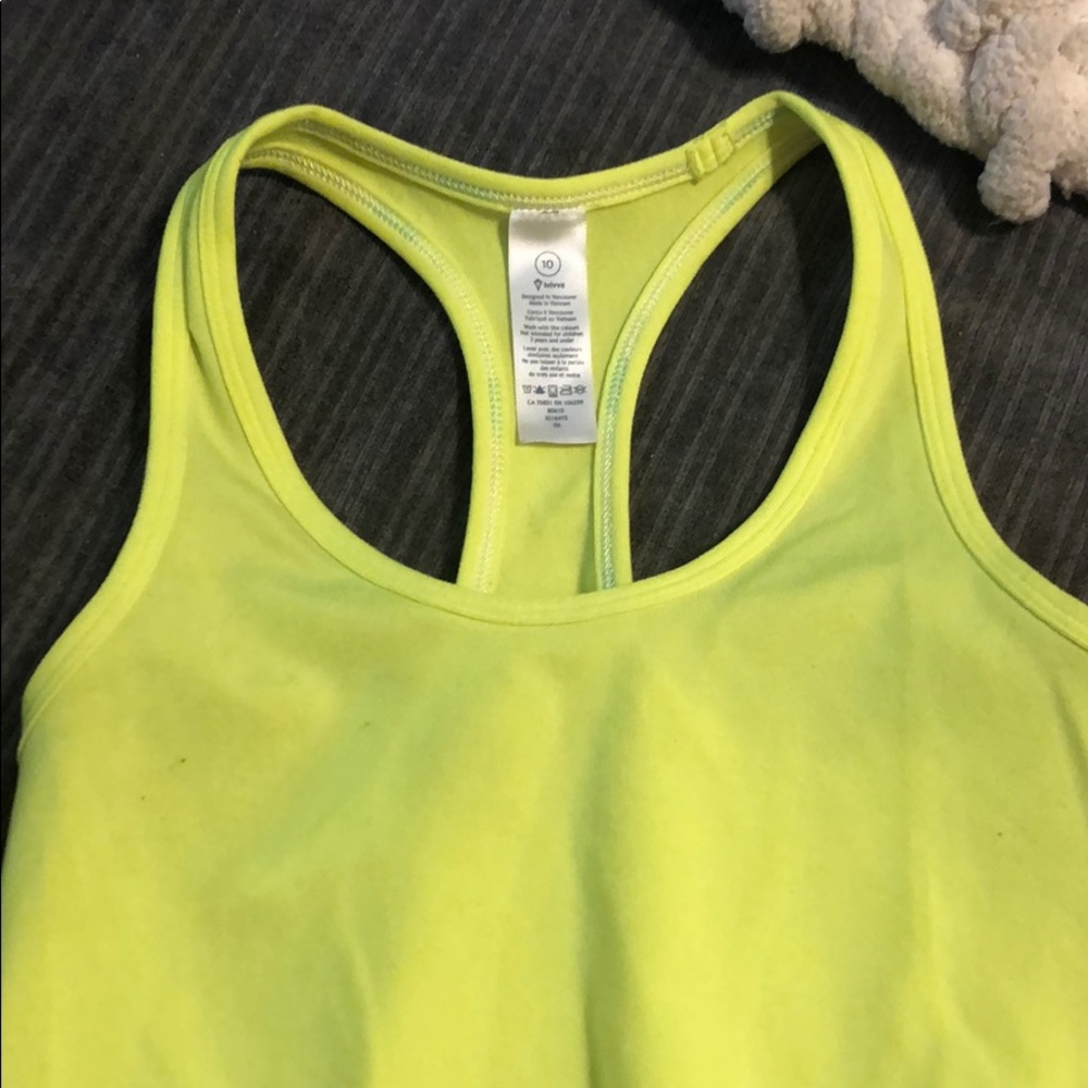 yellow ivivva tank top